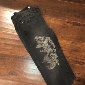 ZARA basic light black/gray skinny jeans